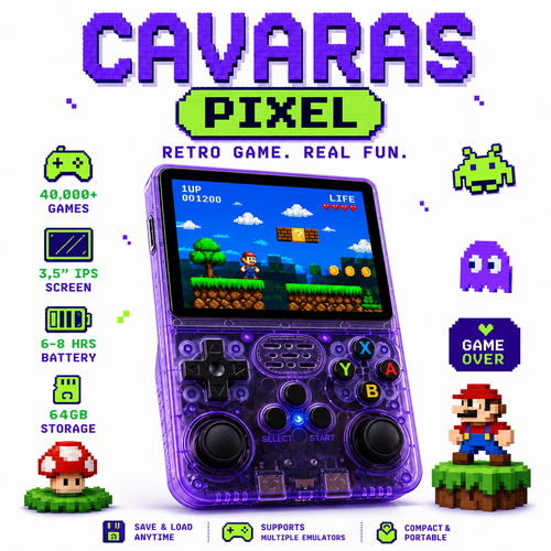 CAVARAS PIXEL - Retro Games Console