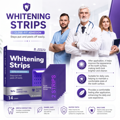 Bright white smile with CAVARAS AuréSmile whitening strips